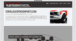 Desktop Screenshot of corollasuspensionparts.com